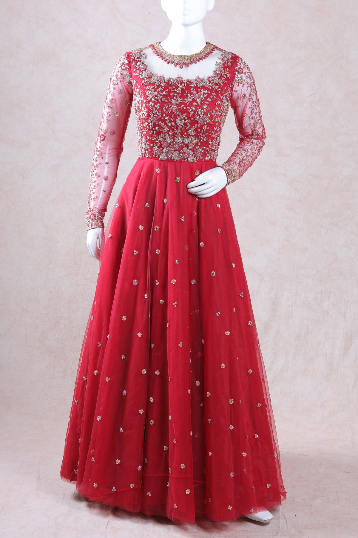 Blood Red Gown | Mahek Designs Blood Red Gown | Mahek Designs
