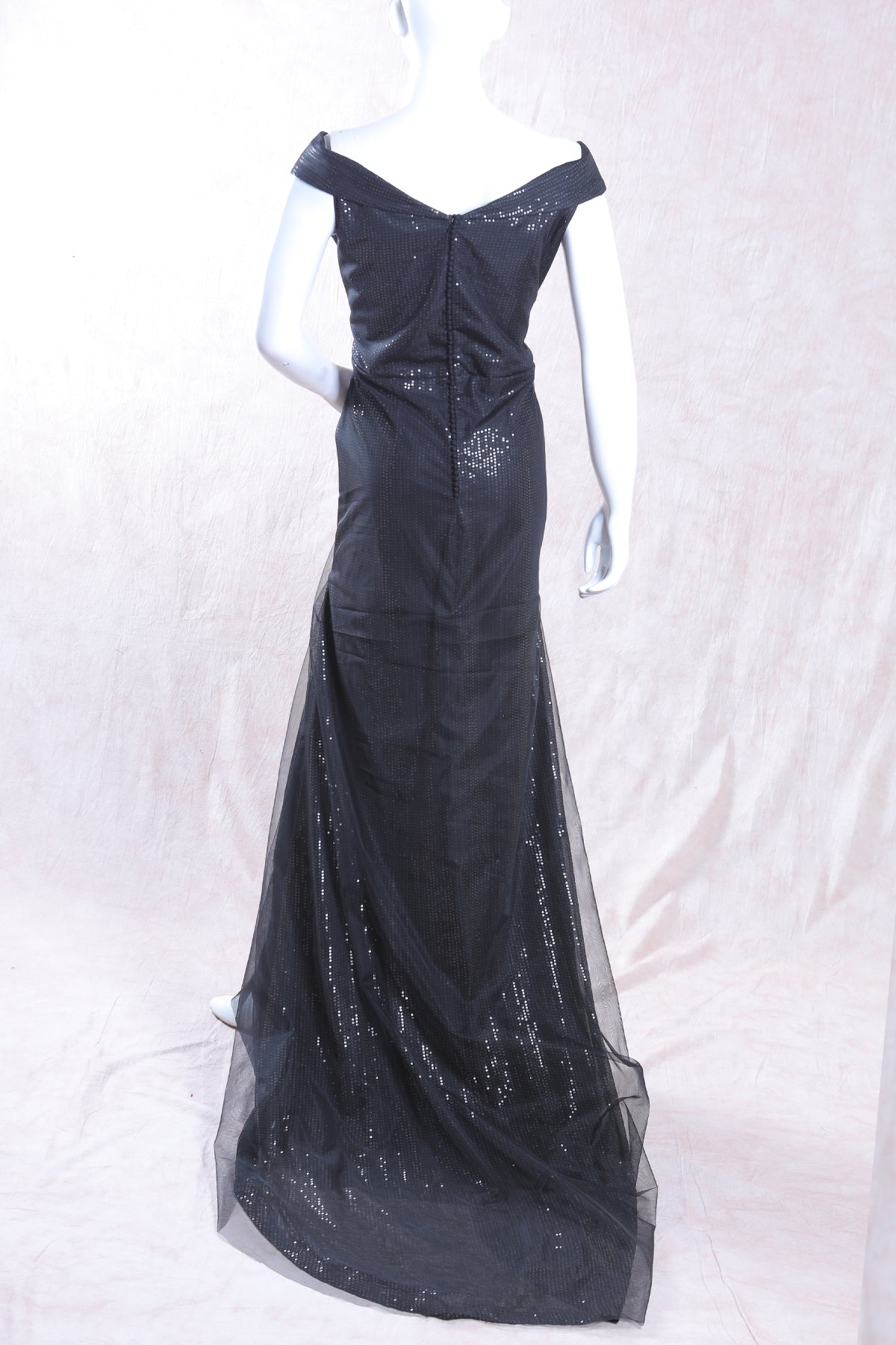 Mermaid Sequenced Black Gown