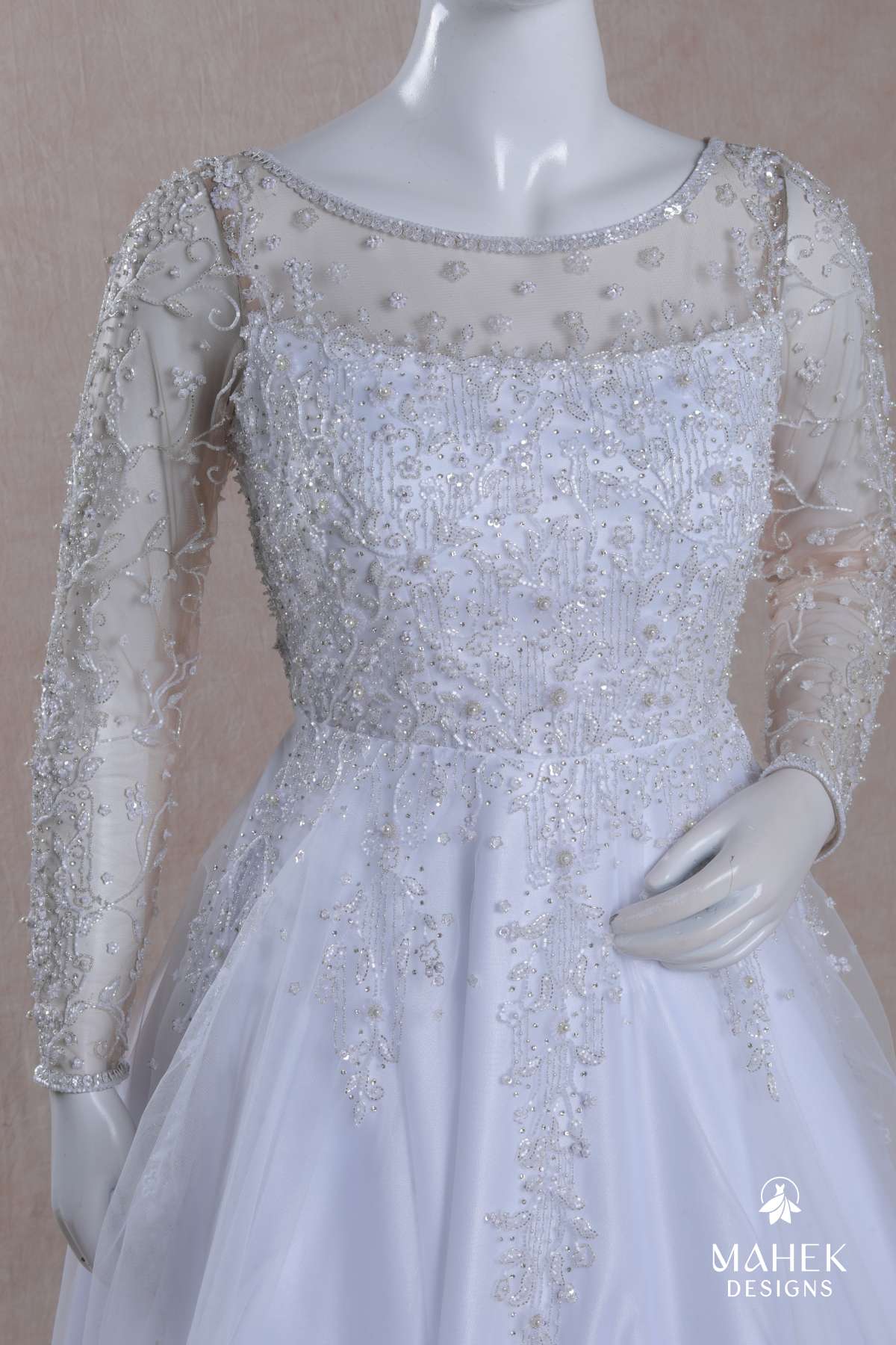 White Color Ball Gown Dresses | White Ballroom Dresses - June Bridals