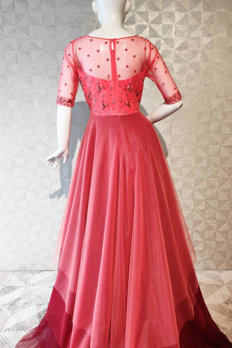 Infra Red Color Gown
